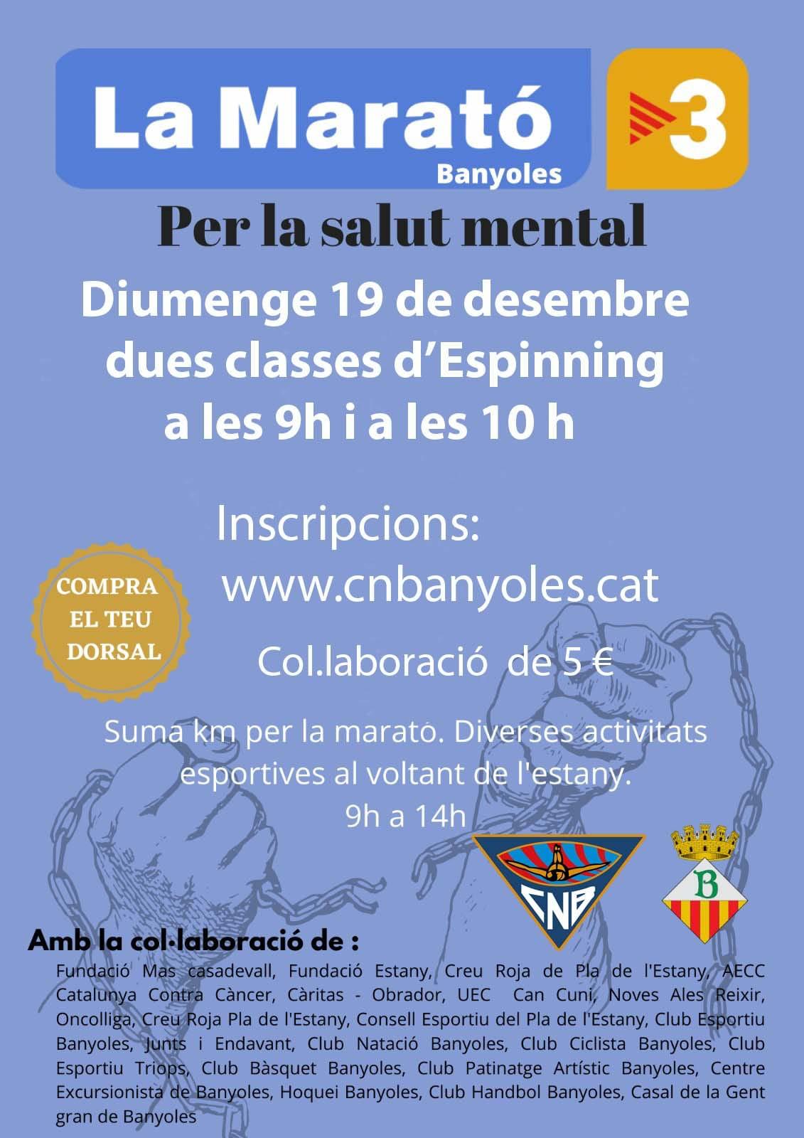 Spinning solidari al CNB per la Marató de TV3! CN BANYOLES